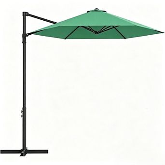 9x9ft Cantilever Patio Umbrella without base,dark green