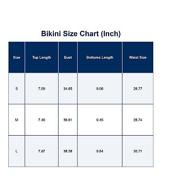 Boho Two Piece Bikini Set for Women Tie Triangle Bathing Suit Hollow Out Textured Swimwear
