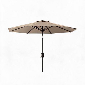 10 ft Outdoor Table Umbrella with Crank Lift and Push Button Tilt Without base
