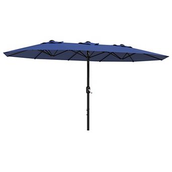 13FT Double-Sided Rectangular Patio Umbrella with NO Base