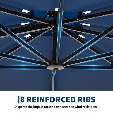 10x10 ft Square Outdoor Umbrella without base