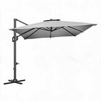 10FT Heavy Duty Cantilever Patio Umbrella with Base,Without Light