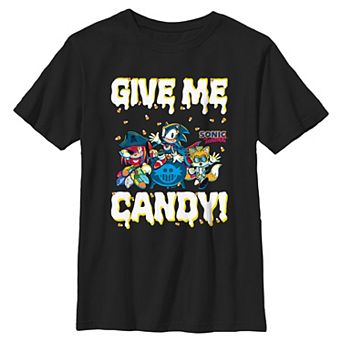 Boys 6-20 Sonic The Hedgehog Give Me Candy Halloween Graphic Tee