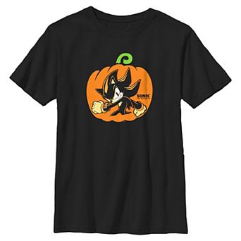 Boys 6-20 Sonic The Hedgehog Shadow Pumpkin Halloween Graphic Tee