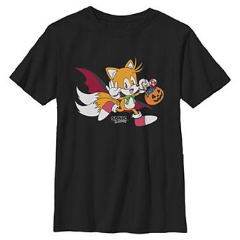 Boys 6-20 Sonic The Hedgehog Tails Trick Or Treating Halloween Graphic Tee