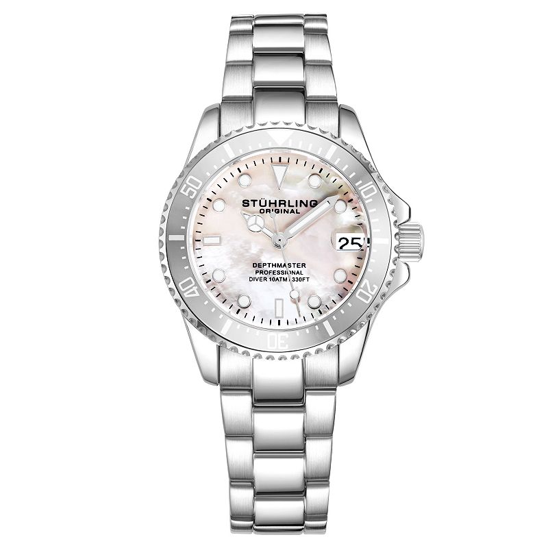 Stuhrling Depthmaster Women's 32mm Stainless Steel Quartz Fashion Watch - 3950L,