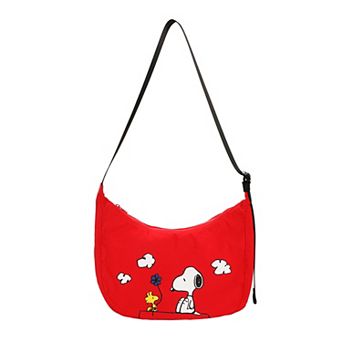 Peanuts Snoopy & Woodstock Crescent Crossbody Handbag