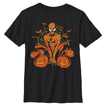 Boys 6-20 Marvel Spider-Man Pumpkin Patch Halloween Graphic Tee