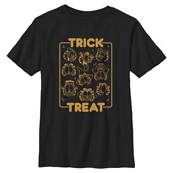 Boys 6-20 Garfield Trick Or Treat Halloween Graphic Tee