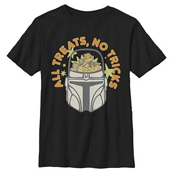 Boys 6-20 Star Wars Mandalorian All Treats No Tricks Halloween Graphic Tee