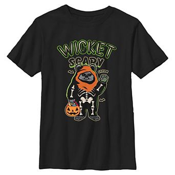 Boys 6-20 Star Wars Wicket Scary Ewok Halloween Graphic Tee