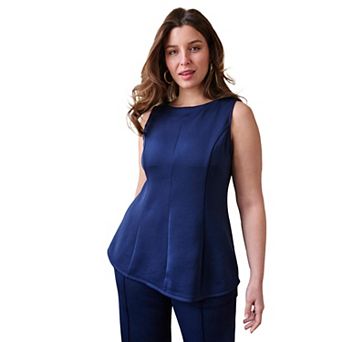 Jessica London Women's Plus Size Perfectease Peplum Top