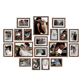 19 Pack Picture Frames Set 8x10 5x7 4x6 Wall Gallery Family Photo Frame Mounting Tabletop Display