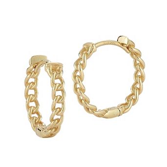 LUMINOR GOLD 14k Gold Huggie Hoop Earrings