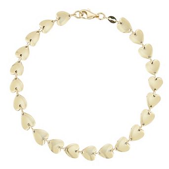 LUMINOR GOLD 14k Gold Heart Tennis Bracelet