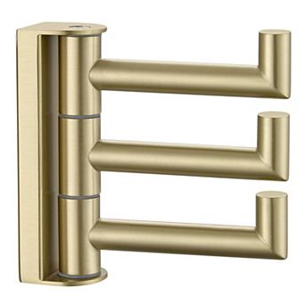 3 Arms Swivel Towel Hook Brushed Dark 304 Stainless Steel Folding Bathroom Wall Mount Holder