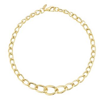 LUMINOR GOLD 14k Gold Graduated Curb Chain Bracelet