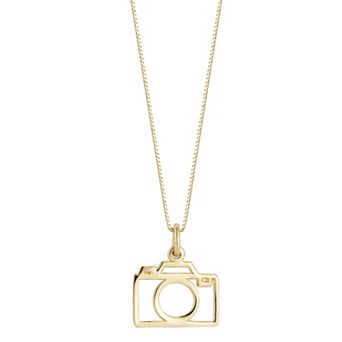 LUMINOR GOLD 14k Gold Camera Pendant Necklace