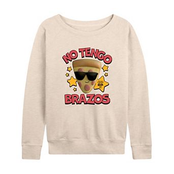 Women's Disney / Pixar's Toy Story 5 Pizza with Sunglasses "No Tengo Brazos" French Terry Long Sleeve Tee
