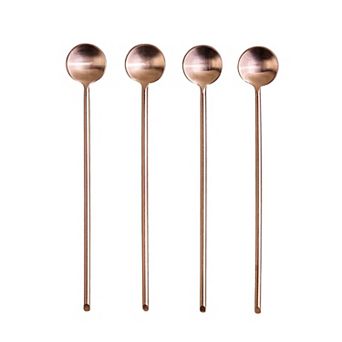Thin Rose Long Spoon Set of 4