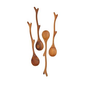 Teak Twig Spoons Set of 4