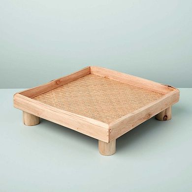 Miramar Reclaimed Wood Square Footed Tray