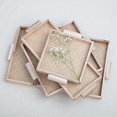 Miramar Reclaimed Wood Square Footed Tray
