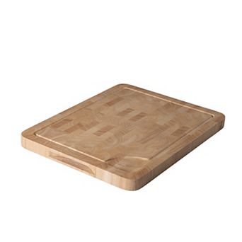 Rubberwood End Grain Rectangular Cutting Board Medium