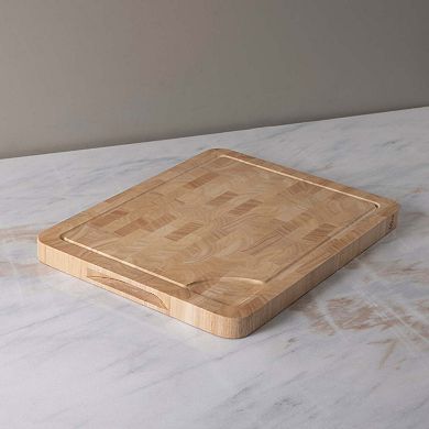 Rubberwood End Grain Rectangular Cutting Board Medium