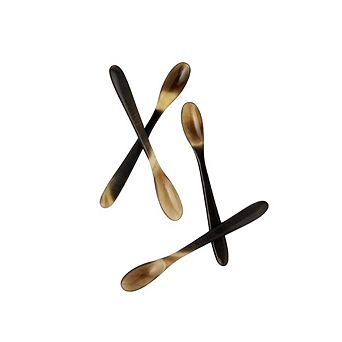 Horn Spice Spoon Set of 4