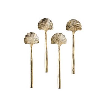 Gingko Mini Spoons Gold Set of 4