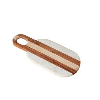 Moa Marble and Wood Oval Board