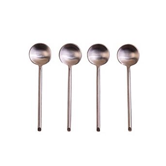 Thin Stainless Small Spoons Set of 4