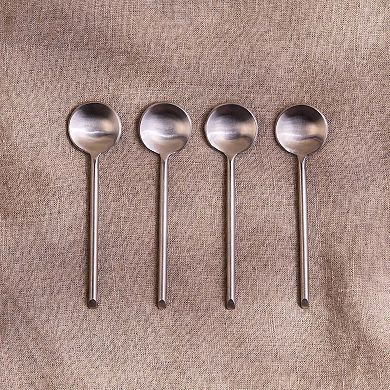 Thin Stainless Small Spoons Set of 4