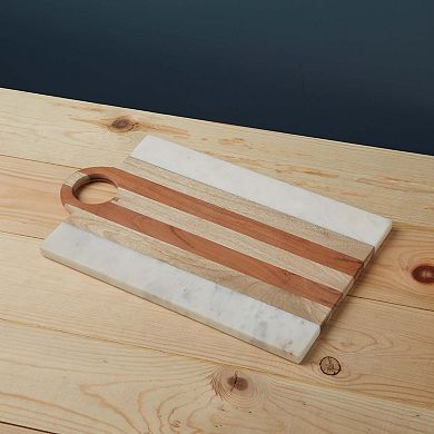 Moa Marble and Wood Rectangular Board