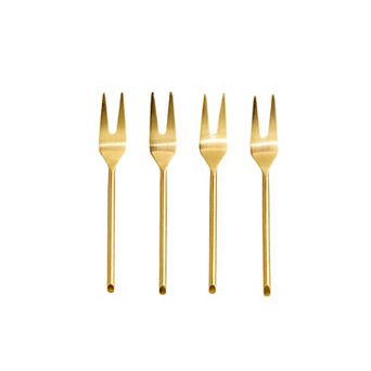 Thin Gold Small Forks Set of 4