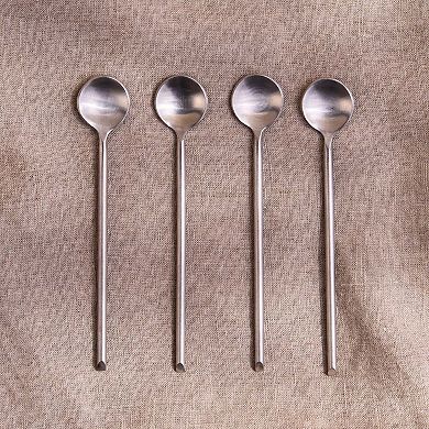 Thin Stainless Medium Spoons Set of 4