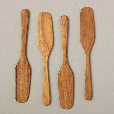 Teak Butter Knives Set of 4