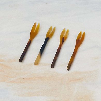 Horn Cocktail Forks Set of 4