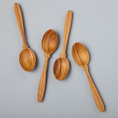 Teak Coffee Spoons Set of 4