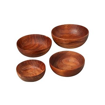 Teak Nesting Bowls Set of 4