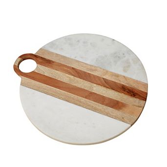 Moa Marble and Wood Oval Board