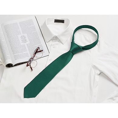 Classic Solid Color Formal Necktie Plaid Ties for Men