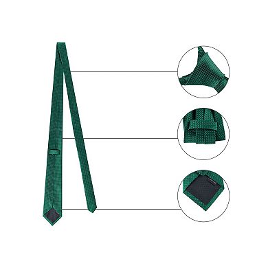 Classic Solid Color Formal Necktie Plaid Ties for Men