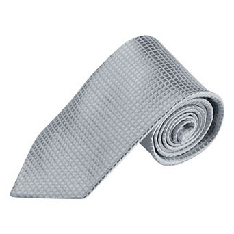 Classic Solid Color Formal Necktie Plaid Ties for Men