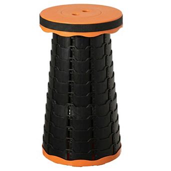 Collapsible Stool Telescopic Adjustable Round Seat for Travel and Outdoor Events with Compact Design