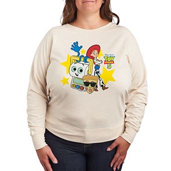 Plus Size Disney / Pixar's Toy Story 5 Jessie & Pizza French Terry Long Sleeve Tee