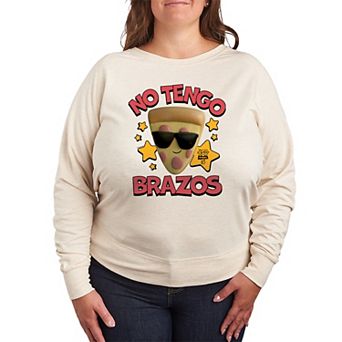 Plus Size Disney / Pixar's Toy Story 5 Pizza with Sunglasses French Terry Long Sleeve Tee