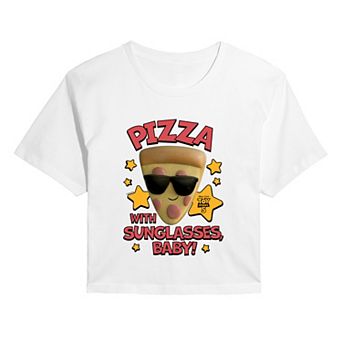 Juniors' Disney / Pixar's Toy Story 5 "Pizza with Sunglasses, Baby!" Cropped Tee