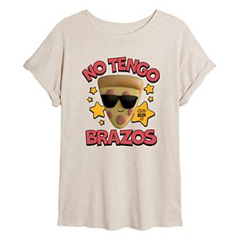 Juniors' Disney / Pixar's Toy Story 5 Pizza with Sunglasses Oversized Tee
